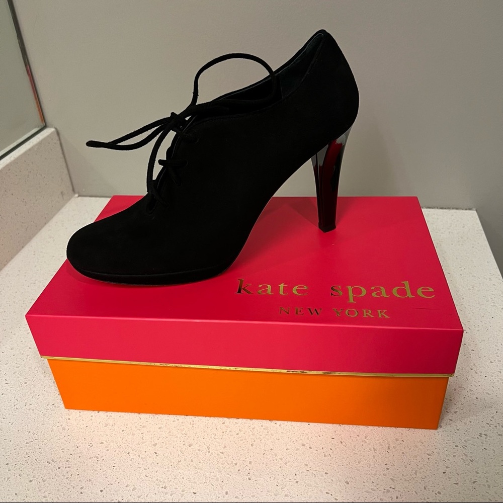 Kate Spade | Karmela Heeled Booties Black Suede